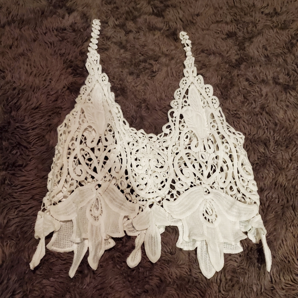 SHEIN lace cover up tank top